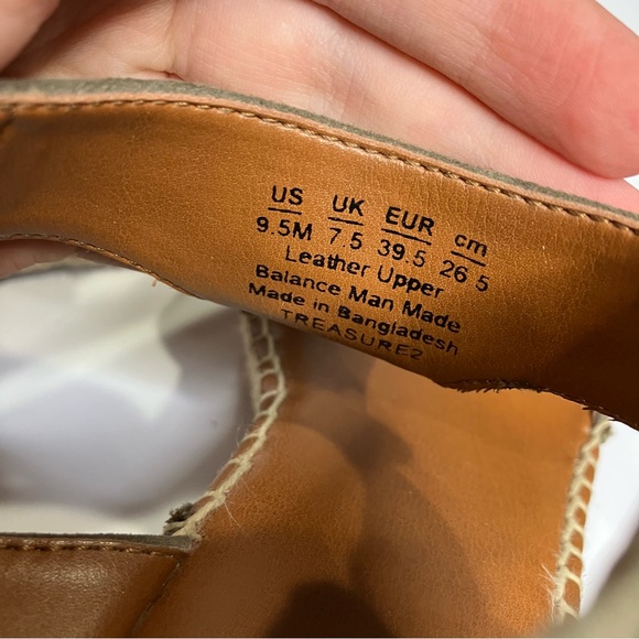 Franco Sarto treasure 2 wedge espadrilles olive green suede womens size 9.5 - Picture 10 of 10